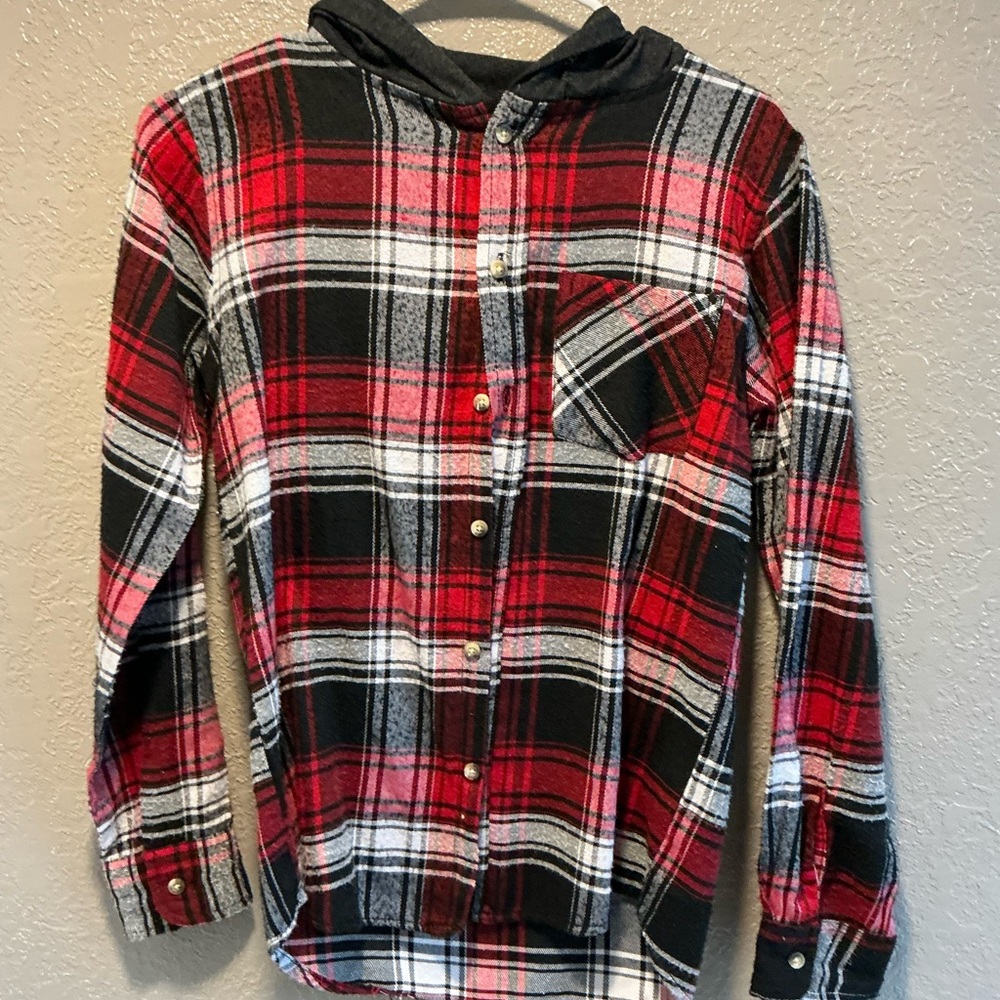 Plaid Kids Shirt - Red and Black
